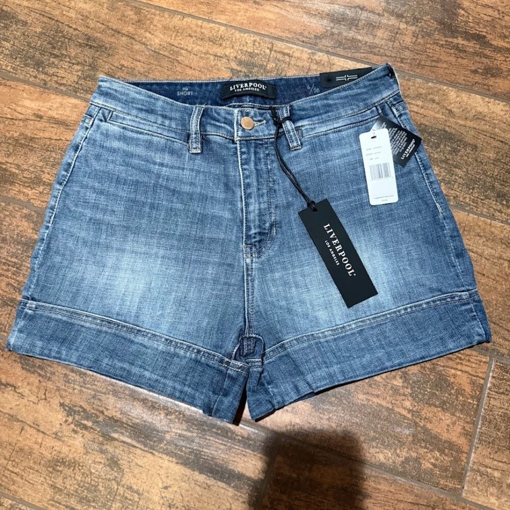 Liverpool Blue Denim Jean Shorts